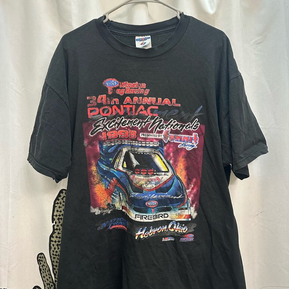 Vintage Jerzees Black Nascar Shirt